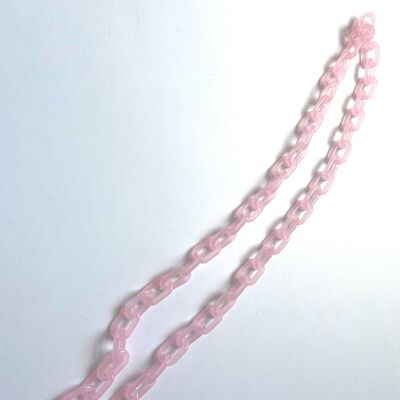 Pale light pink acrylic chain necklace