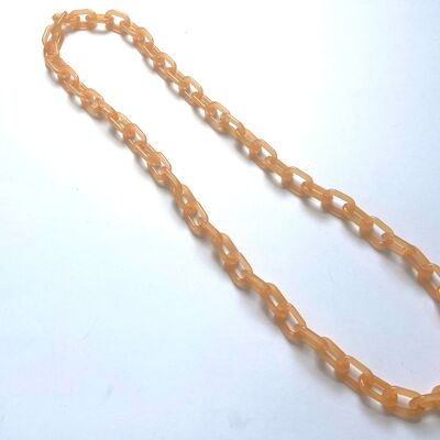 Pale orange acrylic chain necklace