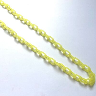 Pale yellow acrylic chain necklace