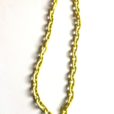 Yellow acrylic chain necklace