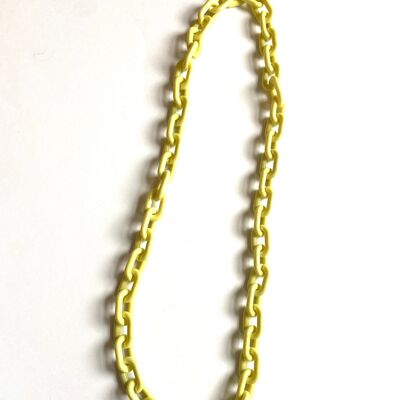Yellow acrylic chain necklace