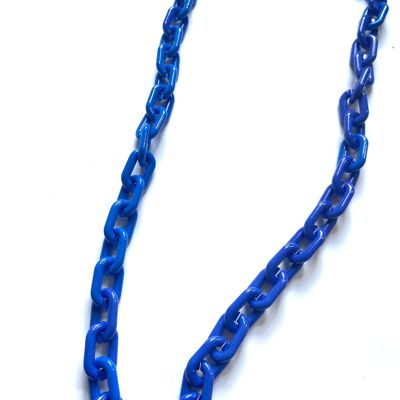 Royal blue acrylic chain necklace