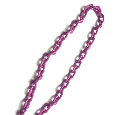 Plain purple acrylic chain necklace
