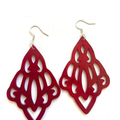 Red resin inspired earrings