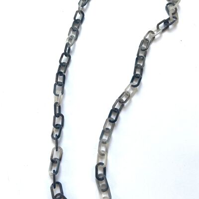 Mixed grey/black acrylic chain necklace