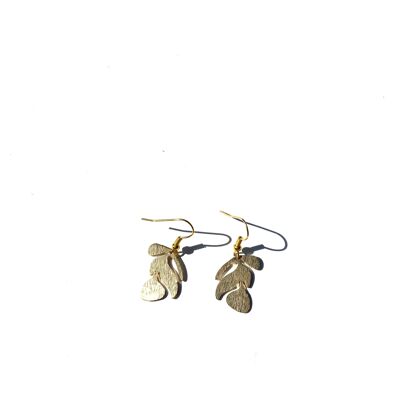 Simple bohemian leaf dangle - gold