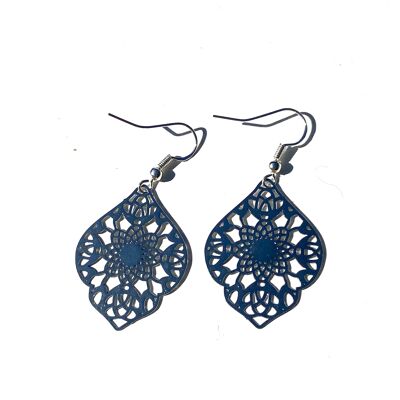 Moroccan bohemian charm dangle - silver