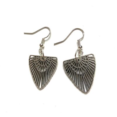 Egyptian inspired silver earrings