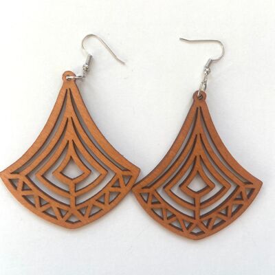 Wood dangle earrings