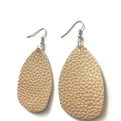 Pale gold tear shaped earrings