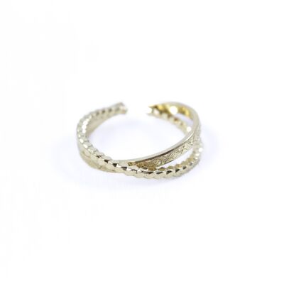 Gold Plated Iris Ring