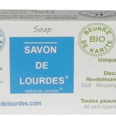 Solid Lourdes soap with organic and natural active ingredients