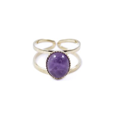 Denise Amethyst Gold Plated Ring