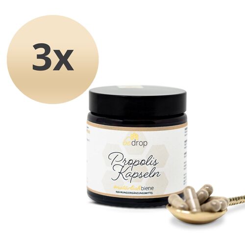 Vorteilsset: 3x Bio Propolis Kapseln - 60 Kapseln im 3er Set