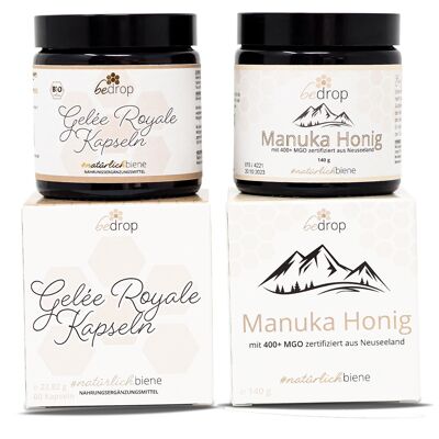 Energy Booster Set | Manuka Honey MGO 400 + Organic Royal Jelly Capsules
