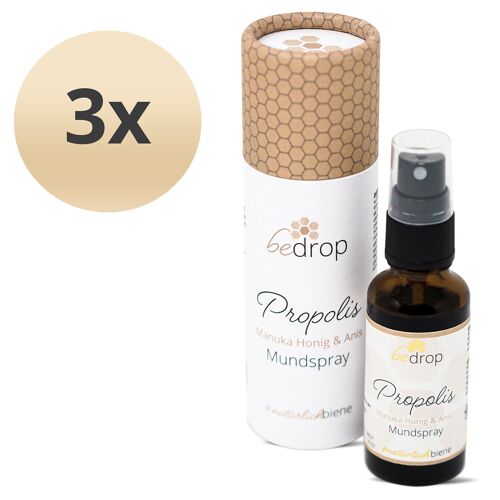 Vorteilsset: 3x Manuka Mundspray mit Propolis & Anis - 30ml im 3er Set