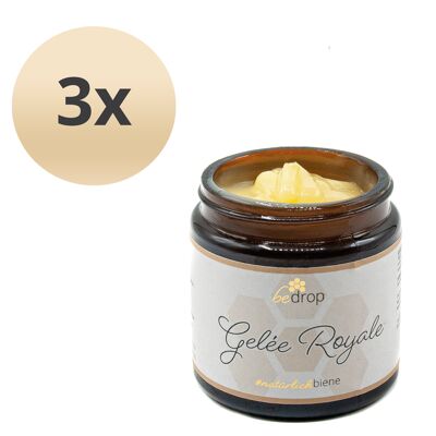 Advantage set: 3x organic royal jelly fresh - 100g pure (certified organic) at a bargain price