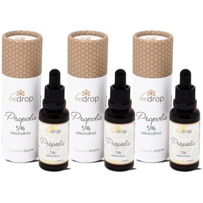 Vorteilsset: 3x Propolis Tinktur (alkoholfrei & wasserlöslich) - 30ml im 3er Set