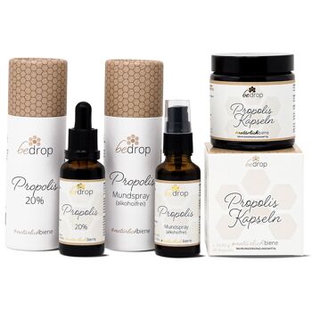 Kit de démarrage Propolis | Spray, Teinture 20% & Capsules | Pour enfants & adultes 1