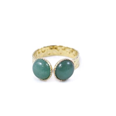 Ophelia Aventurine Gold Plated Ring