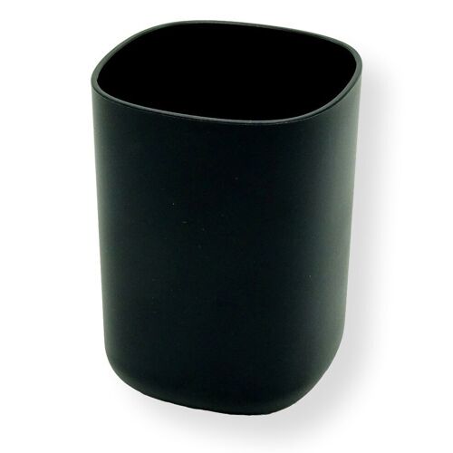 Vaso portacepillos de dientes para baño SIMPLE - Negro mate