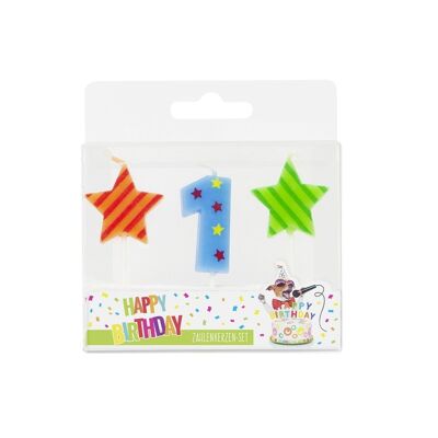 DIVERSIÓN DE CUMPLEAÑOS NÚMERO 1 Y VELAS DE ESTRELLAS