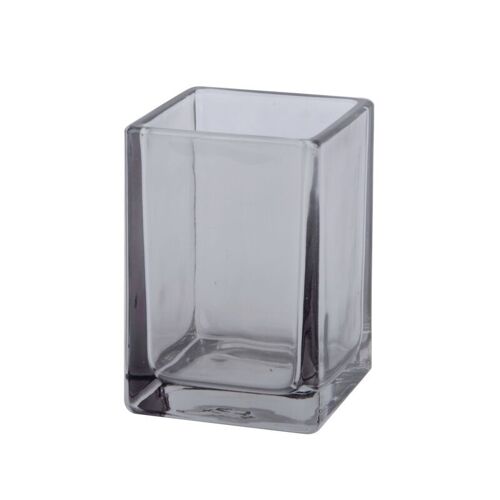 Vaso para baño CUBE – Vidrio – Gris