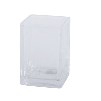 CUBE Bath Tumbler – Glass – Transparent
