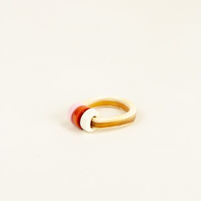 Chouchou ring in clog and tricolor lacquer