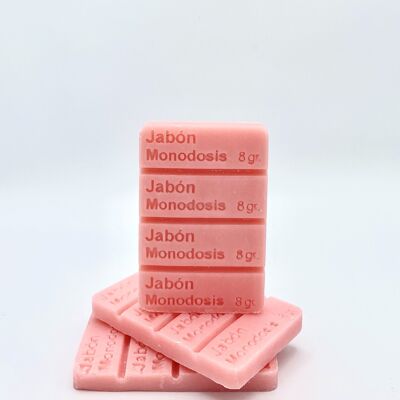 Single dose pink soap