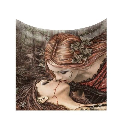 Fleece Blanket / Throw / Tapestry - Lover's Kiss - Artwork by Victoria Frances