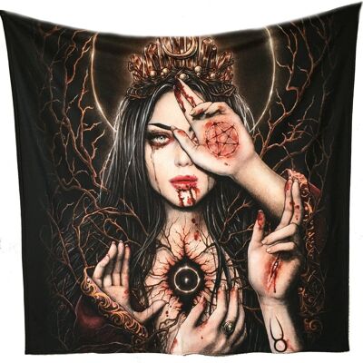 Fleece Blanket / Throw / Tapestry - High Priestess - Artwork by Enys Guerrero