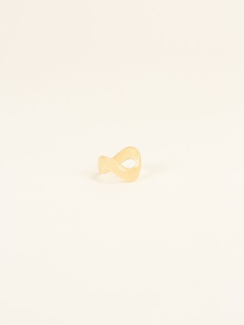 Bague Onde en corne blonde taille M