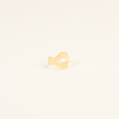 Bague Onde en corne blonde taille M