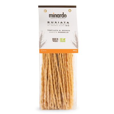 Busiata longue - Pâtes de semoule de blé dur bio - 500 gr