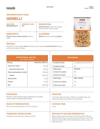 Gemelli - Pâtes de semoule de blé dur bio - 500 gr 3
