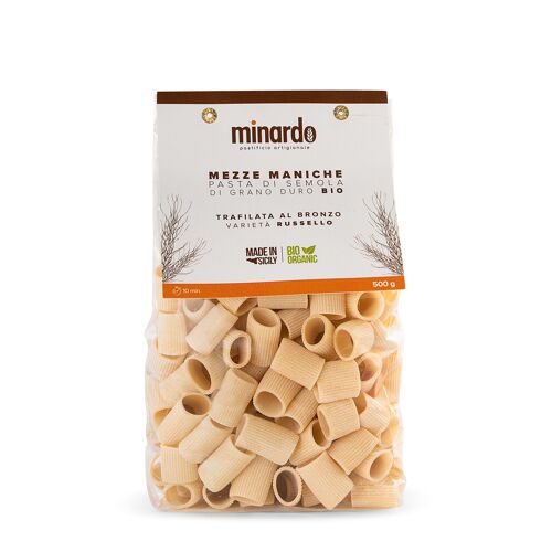 Mezze maniche - Organic durum wheat semolina pasta - 500 gr
