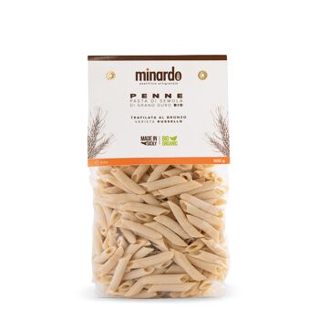 Penne - Pâtes de semoule de blé dur bio - 500 gr 1