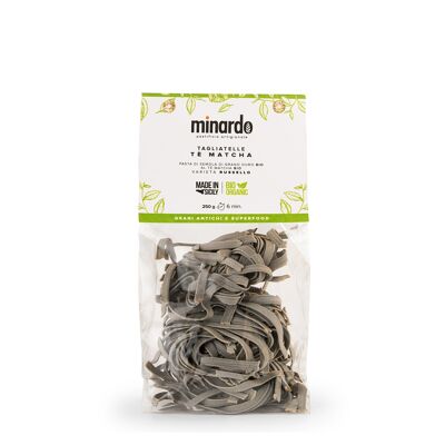 Matcha Tea Tagliatelle - Organic Pasta - 250 gr
