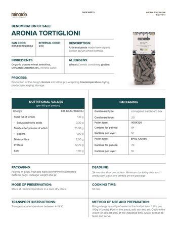 Tortiglioni aronia - Pâtes et Super Aliments Bio - 250 gr 3