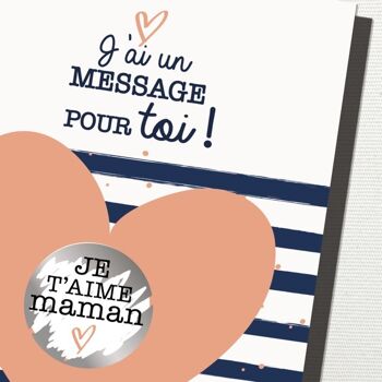 "Je t'aime Maman" carte à gratter, message surprise 4