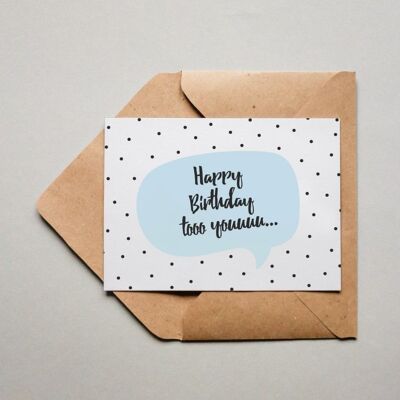 Postkarte Happy Birthday - Sprechblase