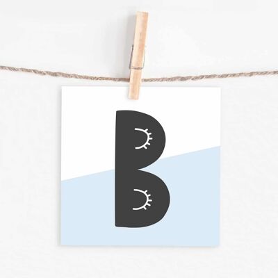 Tarjeta de letra "B"