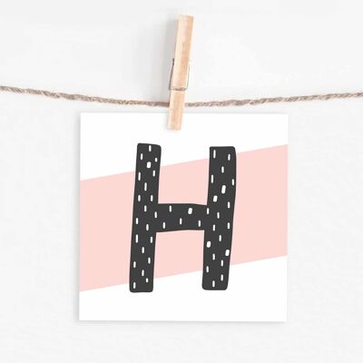 Carte-lettre "H"