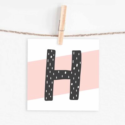 Letter card "H"