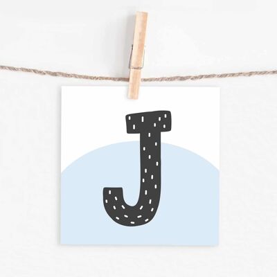 Letter card "J"