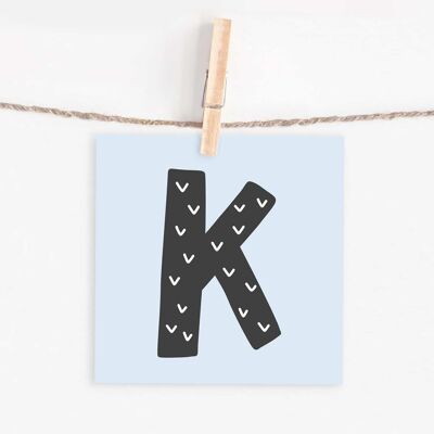 Tarjeta de letra "K"