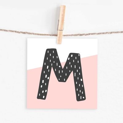 Letter card "M"