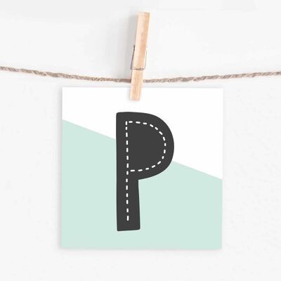 Letter card "P"