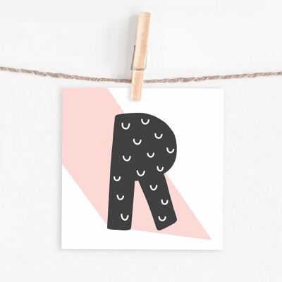 Letter card "R"